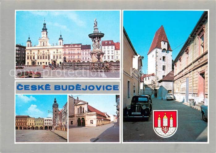 Ceske Budejovice Samsonova kasna na namesti Jana Zizky Zizkovo namesti Restaurac – Ansichtskarte