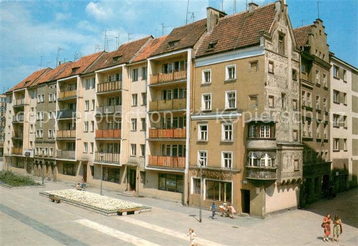 Legnica Haeuserpartie Innenstadt Historische Gebaeude Marktplatz – بطاقة مصوّرة