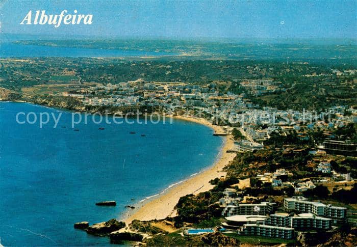 Albufeira Fliegeraufnahme – Ansichtskarte
