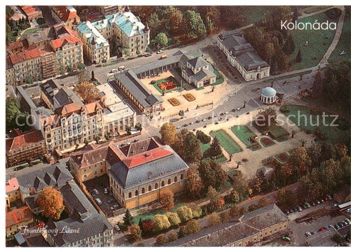Frantiskovy Lazne Kolonada Fliegeraufnahme – Ansichtskarte
