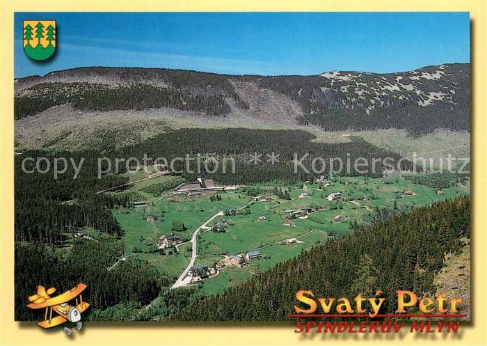 Spindleruv Mlyn Spindlermuehle Svaty Petr Fliegeraufnahme – Καρτ ποστάλ