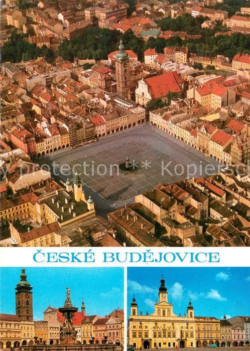 Ceske Budejovice Fliegeraufnahme Schloesser – Ansichtskarte