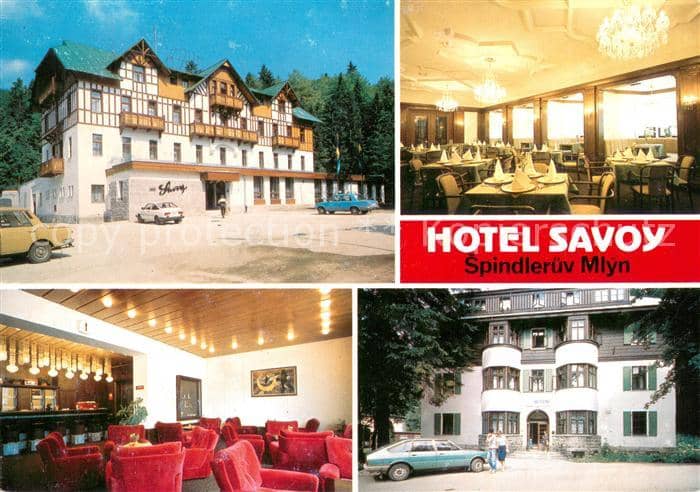 Spindleruv Mlyn Spindlermuehle Interhotel Krkonose Hotel Savoy Restaurant – Καρτ ποστάλ