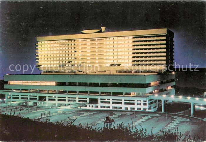 Alger Algerien Hôtel Aurassi la nuit – Ansichtskarte