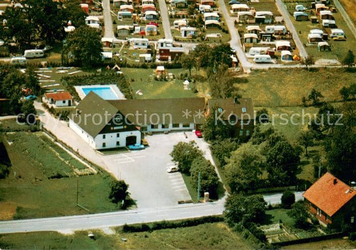Reinsdorf Apelern Dorfkrug Reinsdorf mit Campingplatz Fliegeraufnahme – Ansichtskarte Apelern