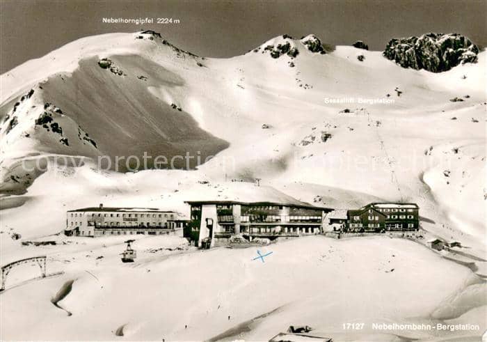 OBERSTDORF Bayern Nebelhornbahn Bergstation Hotel Hoefatsblick Edmund Probsthaus – Ansichtskarte Oberstdorf