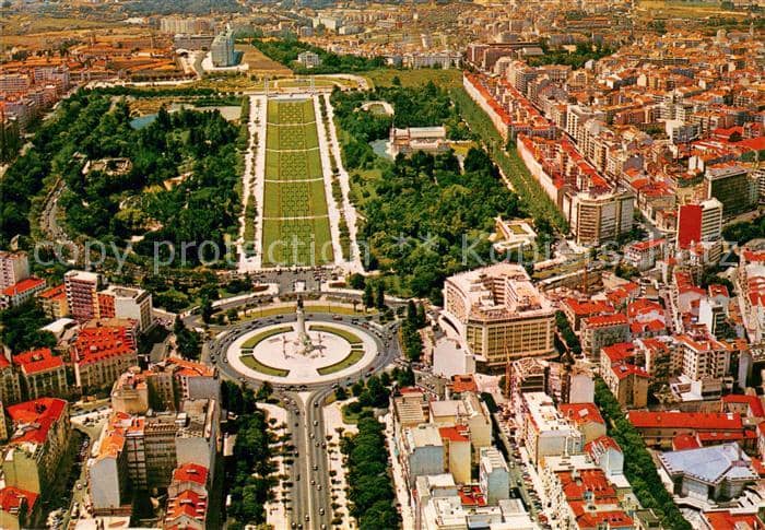 Lisboa Parque Eduardo VII e Av de Liberdade – Ansichtskarte