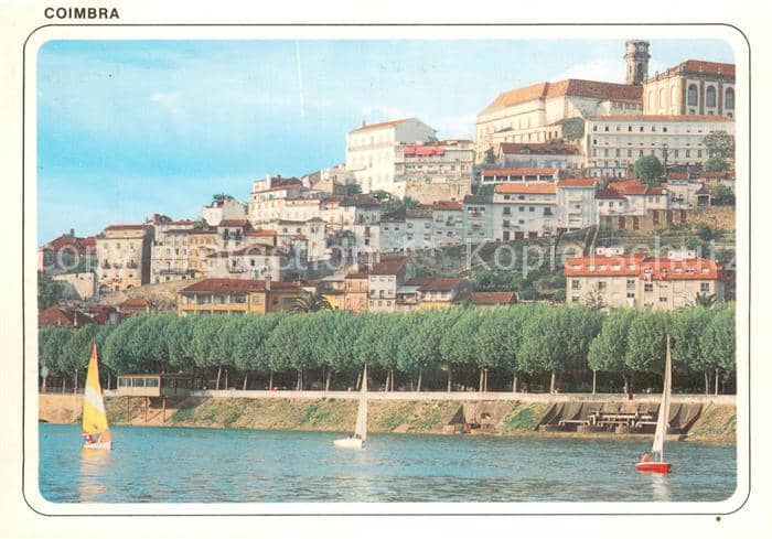 Coimbra A Cidade vista do Rio Mondego – Ansichtskarte