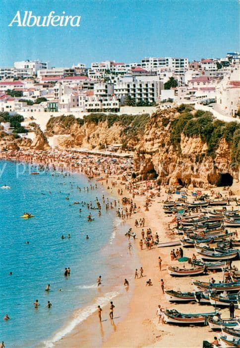 Albufeira Fliegeraufnahme – Ansichtskarte