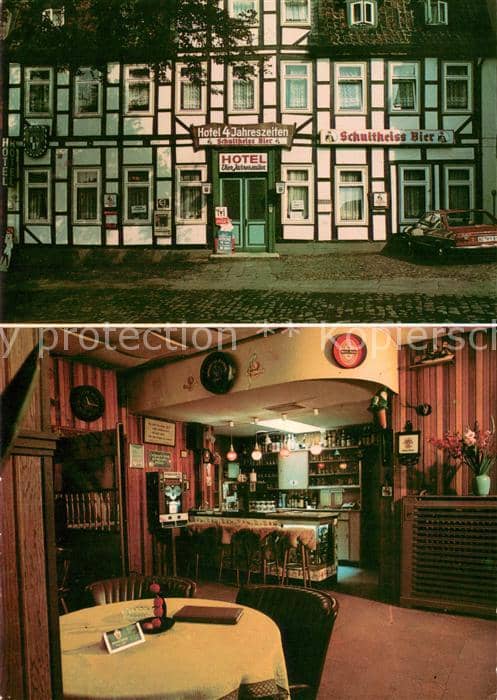 Helmstedt Niedersachsen Hotel Vierjahreszeiten Gaststube – Ansichtskarte Helmstedt