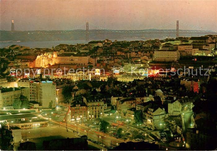 Lisboa Fliegeraufnahme – Ansichtskarte