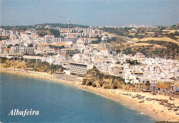 Albufeira Fliegeraufnahme – Ansichtskarte