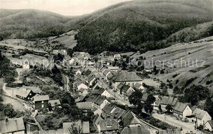 Wieda Osterode Harz Niedersachsen Fliegeraufnahme – Ansichtskarte Wieda