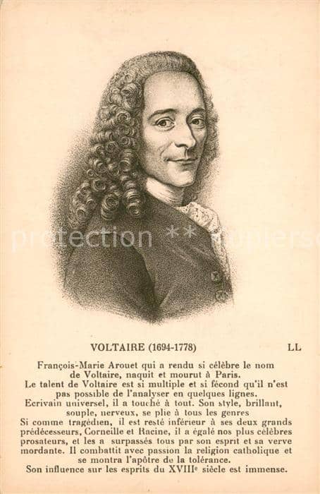 Persoenlichkeiten Voltaire (Philosoph) – Ansichtskarte