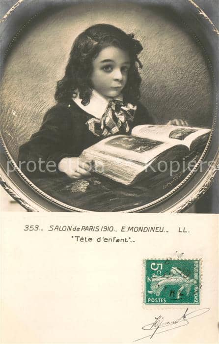 Verlag Salon de 1910 Nr. 353 E.Mondineu Kinderkopf – Ansichtskarte