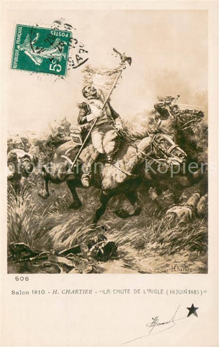 Verlag Salon de 1910 H.Chartier Der Fall des Adlers 18 juni 1815 – Ansichtskarte