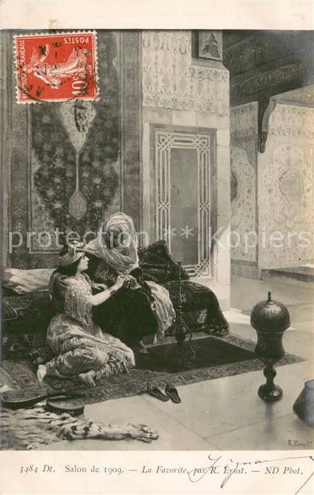 Verlag Salon de 1909 Nr. 3484 R.Ernst Die Favoriten – Ansichtskarte