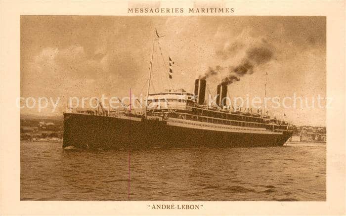Dampfer Oceanliner Messageries Maritimes Andre Lebon – Ansichtskarte