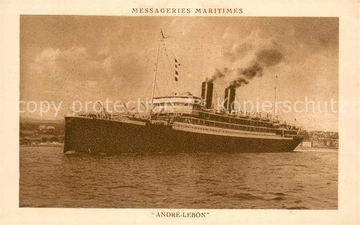 Dampfer Oceanliner Andre Lebon – Ansichtskarte
