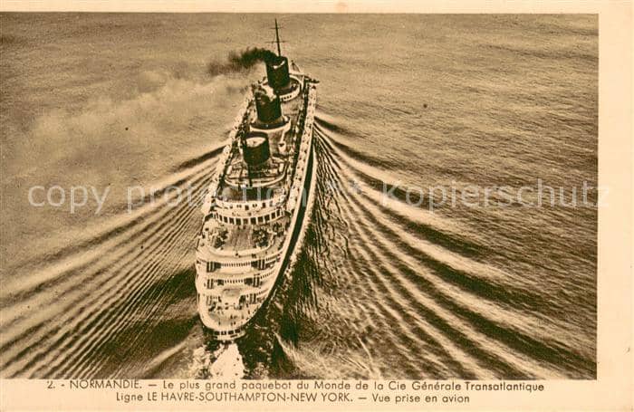 Dampfer Oceanliner Normandie – Ansichtskarte