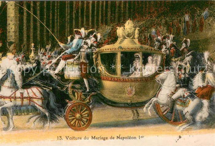 Persoenlichkeiten Napoleons Hochzeitskutsche – Ansichtskarte