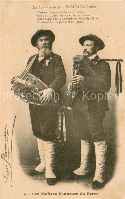 Musikinstrument Jean Rameau – Ansichtskarte
