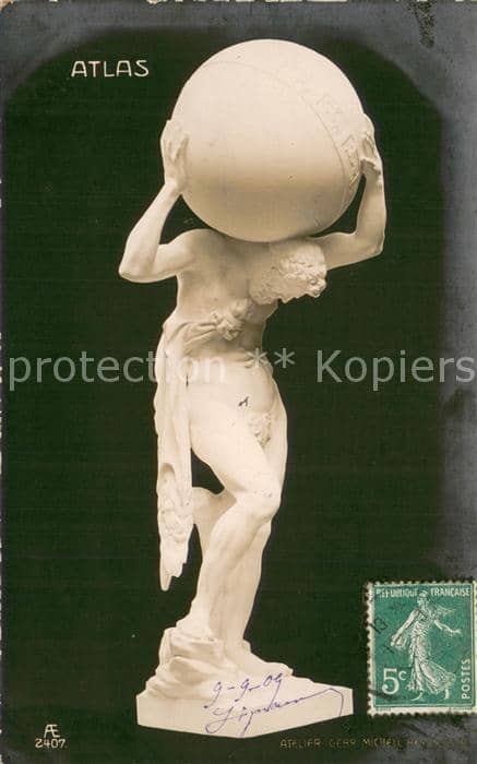 Skulpturen Sculptures Sculpturi-- Atlas AE 2407 – Ansichtskarte