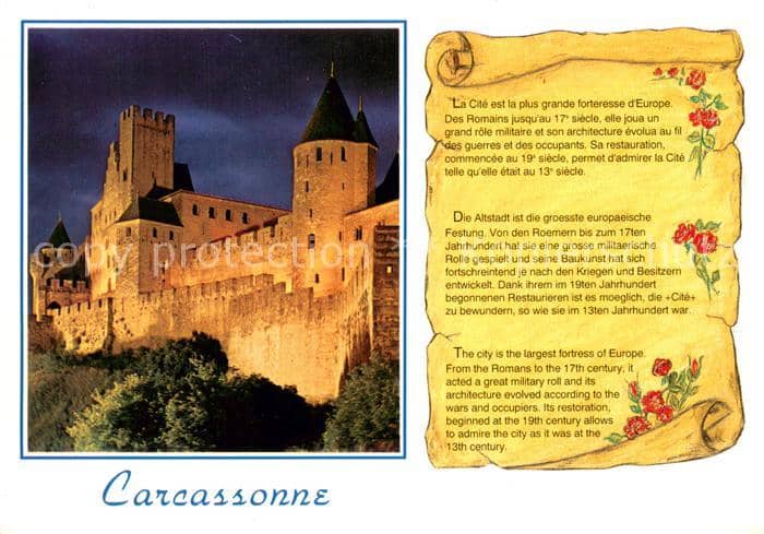 Chronik-AK Carcassonne – Ansichtskarte