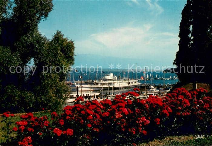 Dampfer Seitenrad Thonen Les Bains – Ansichtskarte