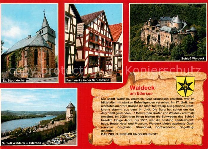 Chronik-AK Waldeck am Edersee – Ansichtskarte