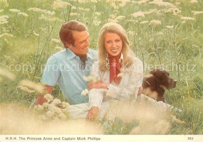 Adel Princess Anne and Captain Mark Phillips – Ansichtskarte