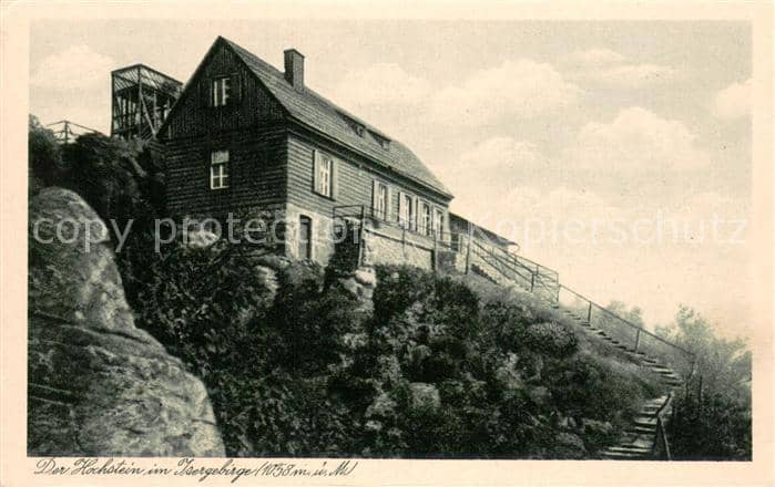 Schreiberhau Niederschlesien Hochstein im Isergebirge Berggasthaus – بطاقة مصوّرة