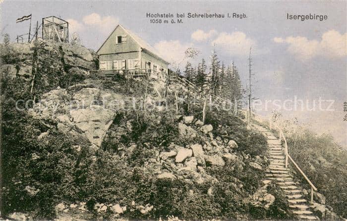 Schreiberhau Niederschlesien Hochstein im Riesengebirge – بطاقة مصوّرة