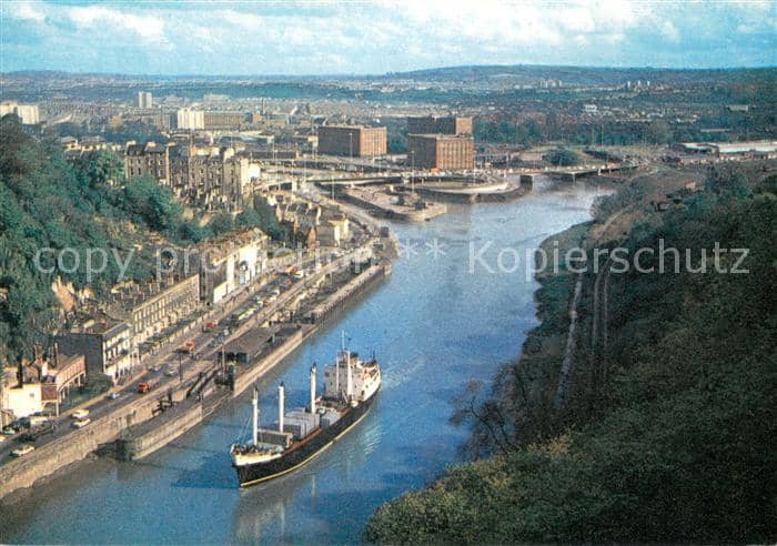 Bristol UK River Avon from Clifton Suspension Bridge – Ansichtskarte Bristol, City of