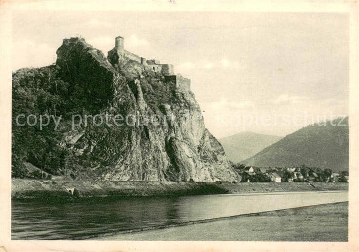 Aussig Tschechien Elbtal Sudentengau Burg Schreckenstein an der Elbe – Ansichtskarte