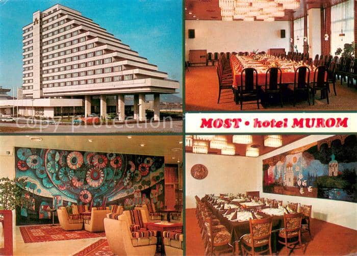 Most Bruex Czechia Hotel Murom Speisesaal Foyer – Ansichtskarte