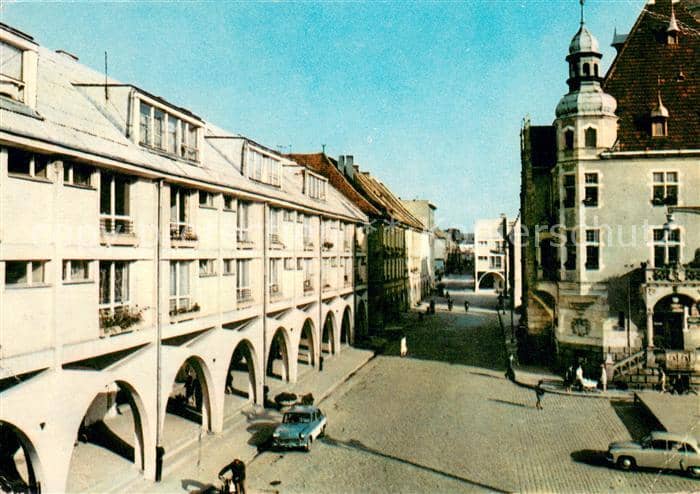 Jawor Domy z podcieniami u Rynku prawej ratusz – بطاقة مصوّرة