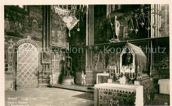 Praha Prahy Prague St Wenzelskapelle – Ansichtskarte