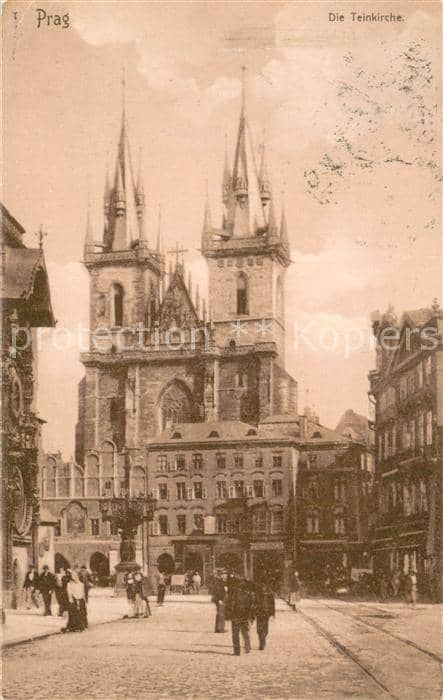 Prag  Prahy Prague Die Teinkirche – Ansichtskarte