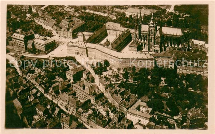Praha Prahy Prague Hradcany S Malou Stranou Fliegeraufnahme – Ansichtskarte
