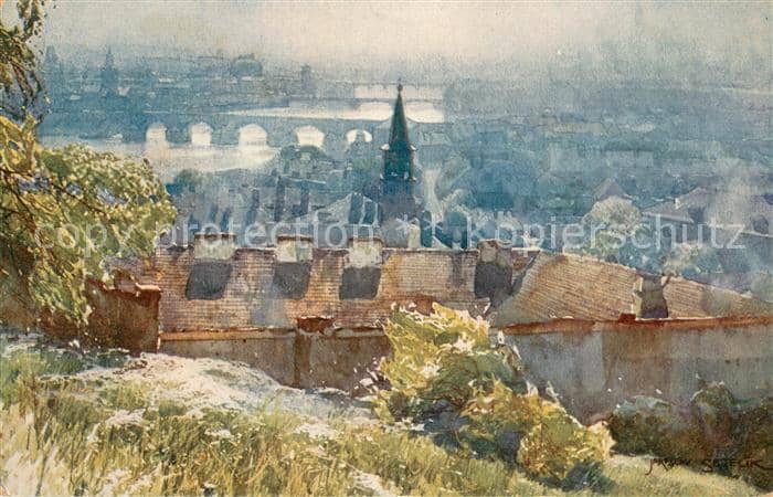 Praha Prahy Prague z basty XIX – Ansichtskarte