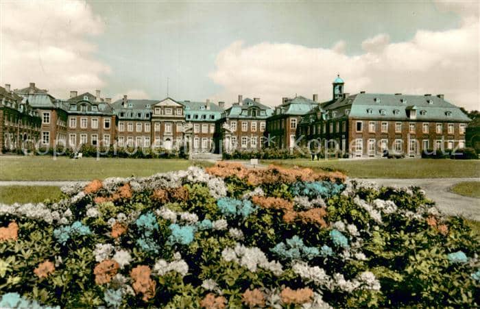 Nordkirchen Coesfeld NRW Schloss Blumenbeet – Ansichtskarte Nordkirchen