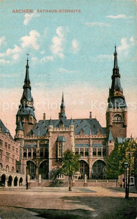 AACHEN NRW Rathaus Suedseite – Ansichtskarte Aachen
