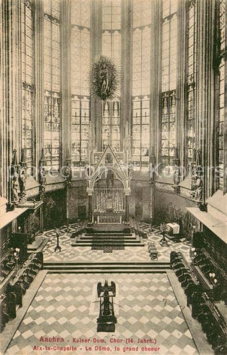 AACHEN NRW Kaiser-Dom Innenansicht – Ansichtskarte Aachen