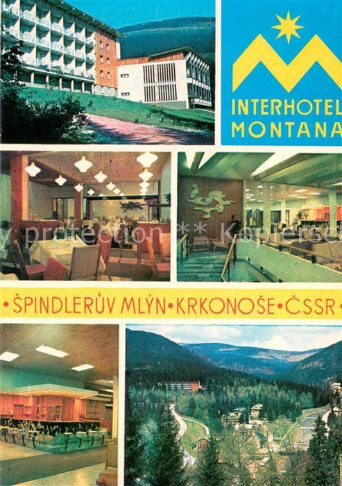 Spindleruv Mlyn Spindlermuehle Interhotel Montana Restaurant Panorama Riesengebi – Καρτ ποστάλ