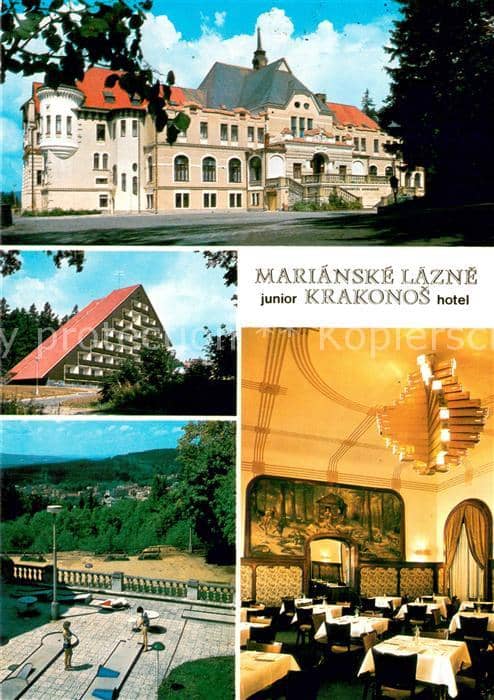 Marianske Lazne Junior Krakonos Hotel Restaurant Minigolf – Ansichtskarte