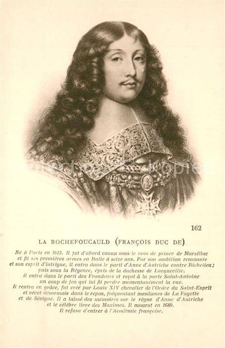 Persoenlichkeiten La Rochefoucauld – Ansichtskarte