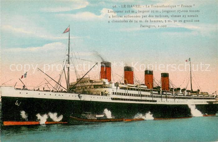 Dampfer Oceanliner Le Havre – Ansichtskarte