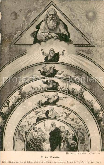 Religion La Creation – Ansichtskarte