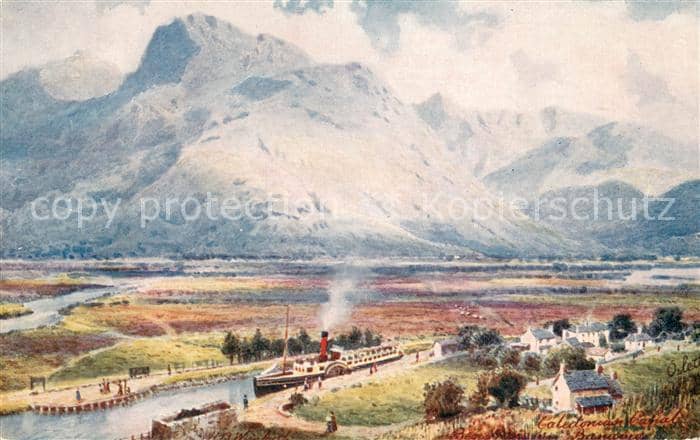 Dampfer Seitenrad Ben Nevis from Banavie – Ansichtskarte